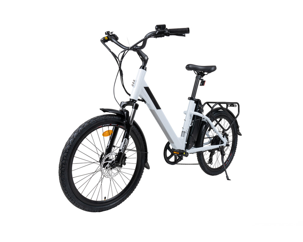 Bicicleta eléctrica urbana Lee6210 para mujer con cuadro bajo.
   