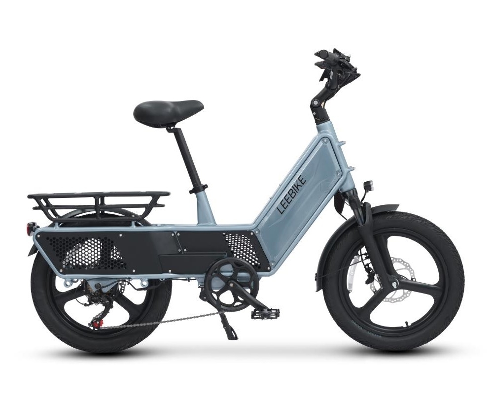 Bicicleta de carga eléctrica con cuadro de aluminio compacto
   